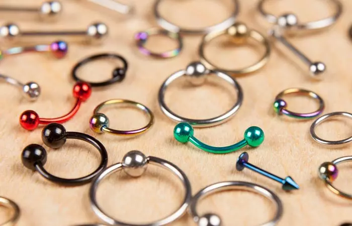 Different types of cheek piercing jewelry