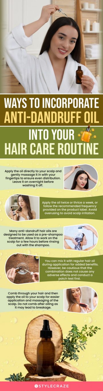  Ways To Incorporate Anti-Dandruff Oil Into Your Hair Care Routine (infographic)