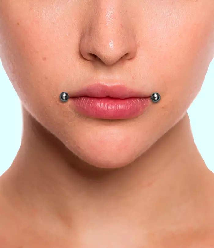 Woman with Dahlia piercings