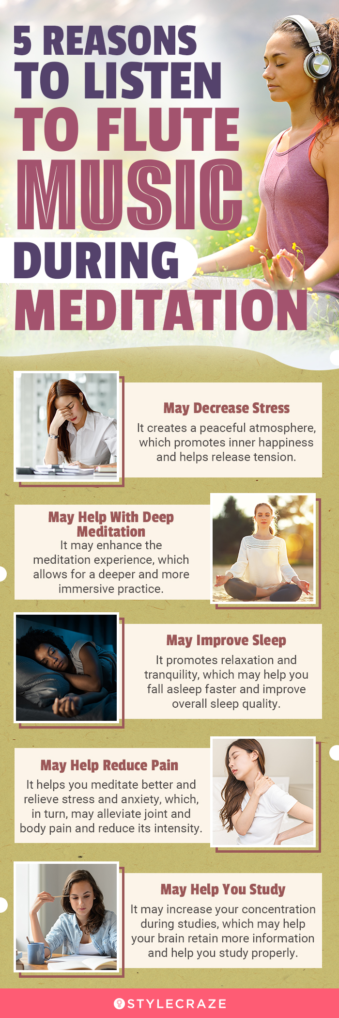 5 reasons to listen to flute music during meditation (infographic)