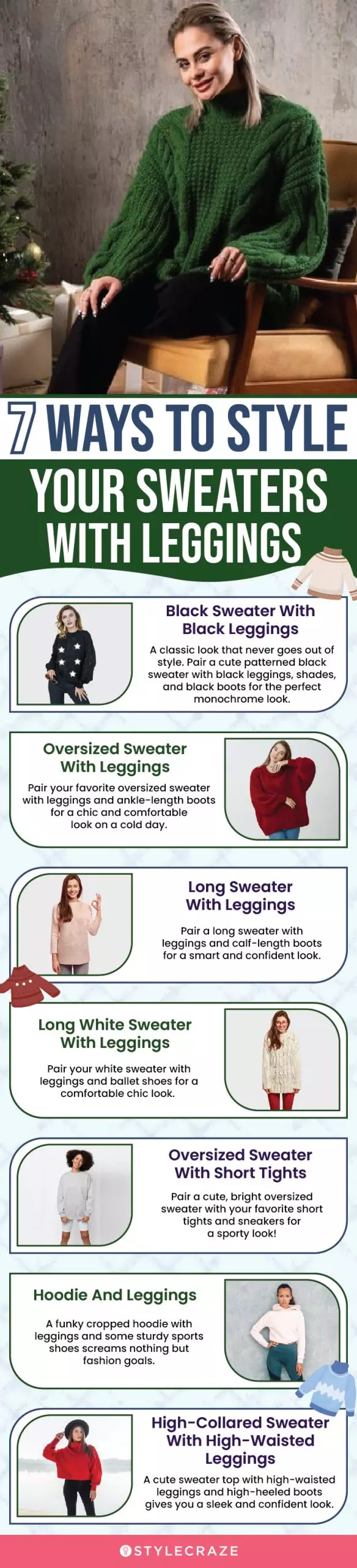 7 ways to style your sweaters with leggings (infographic)