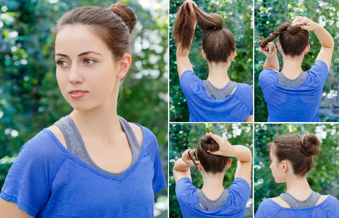 A tutorial on how to do a military bun without socks