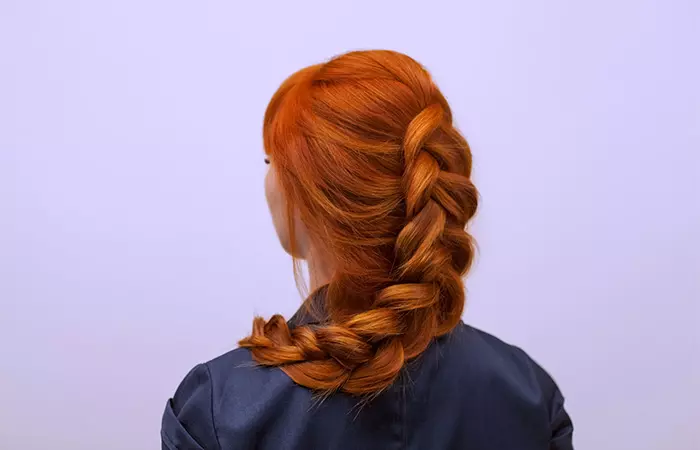 A woman with a French braid
