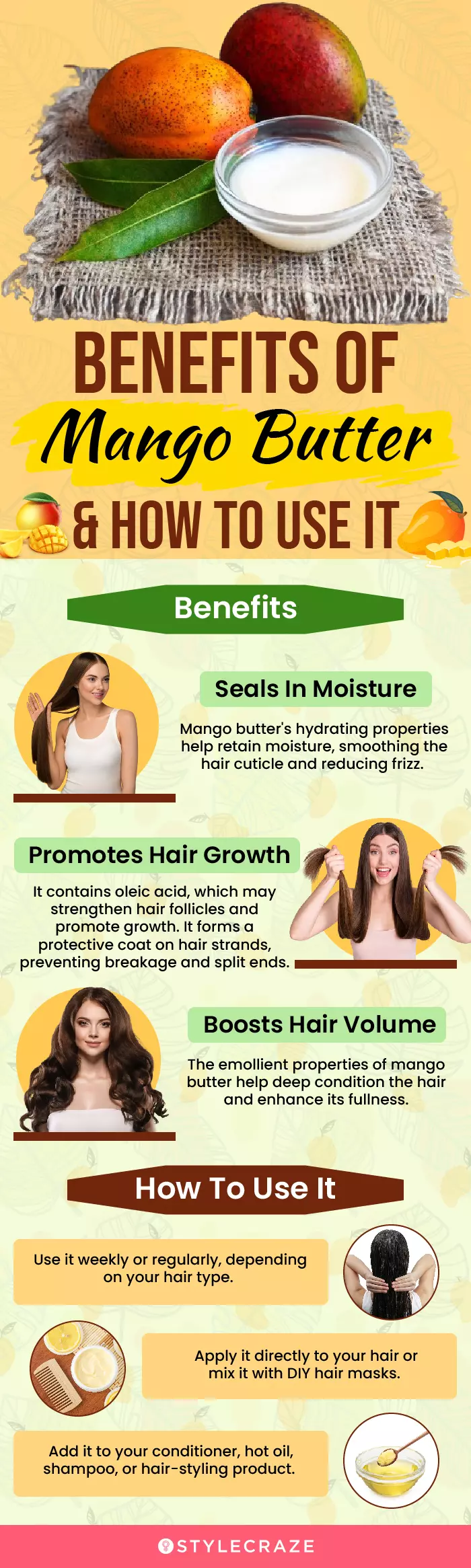benefits of mango butter and how to use it (infographic)