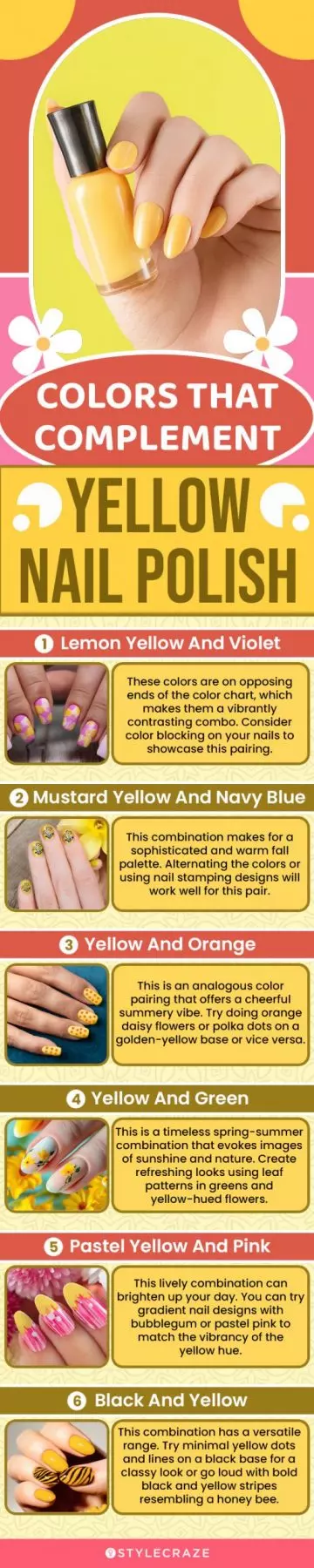 Colors That Complement Yellow Nail Polish (infographic)