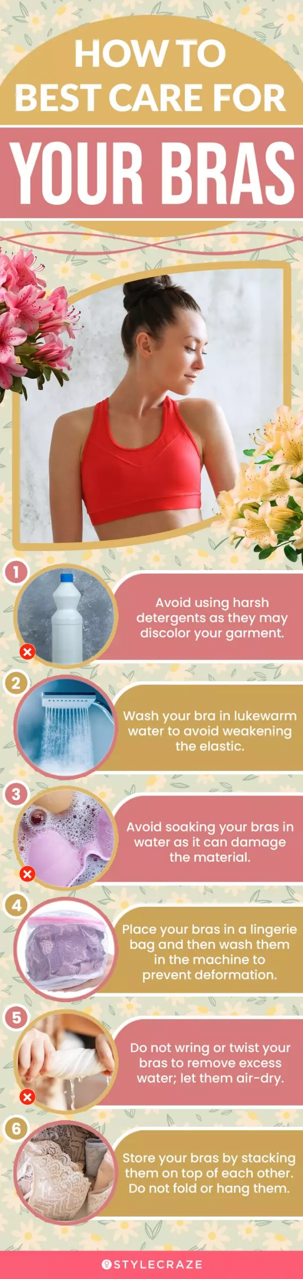  How To Best Care For Your Bras (infographic)
