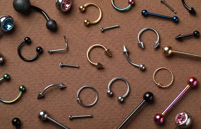 Different types of jewelry for piercings for men