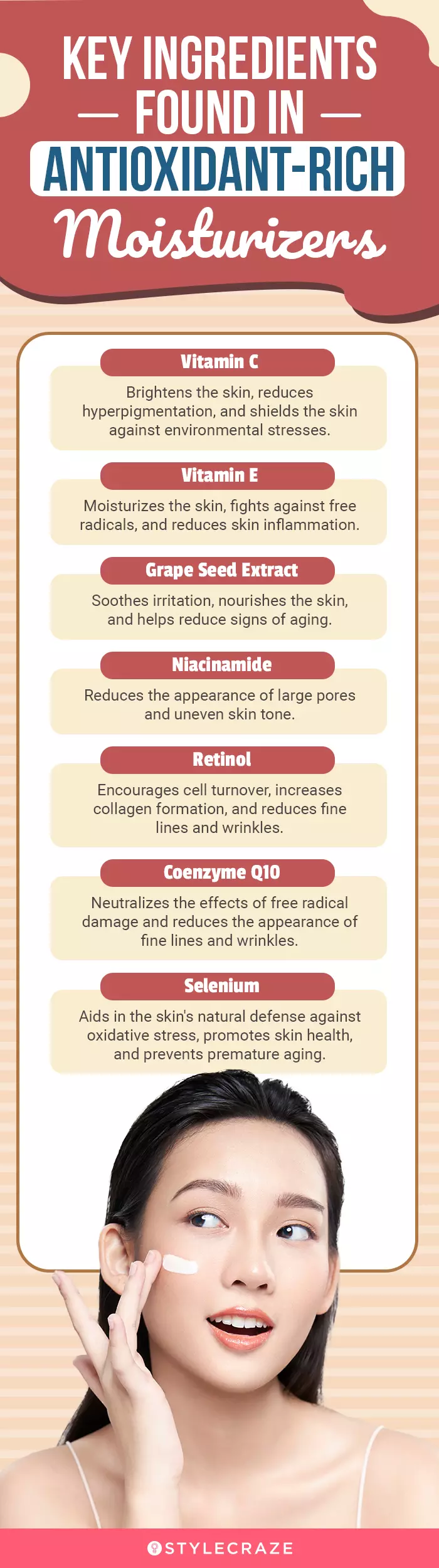 Key Ingredients Found In Antioxidant-Rich Moisturizers(infographic)