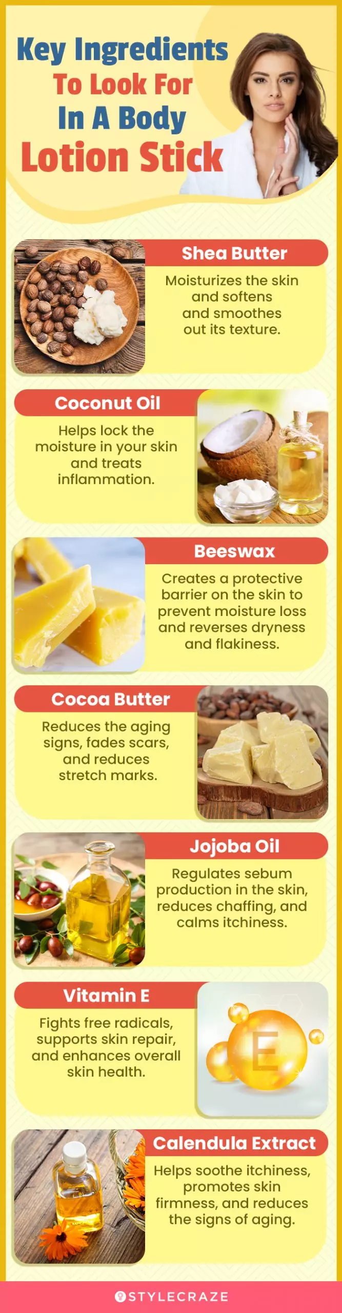 Key Ingredients To Look For In A Body Lotion Stick(infographic)