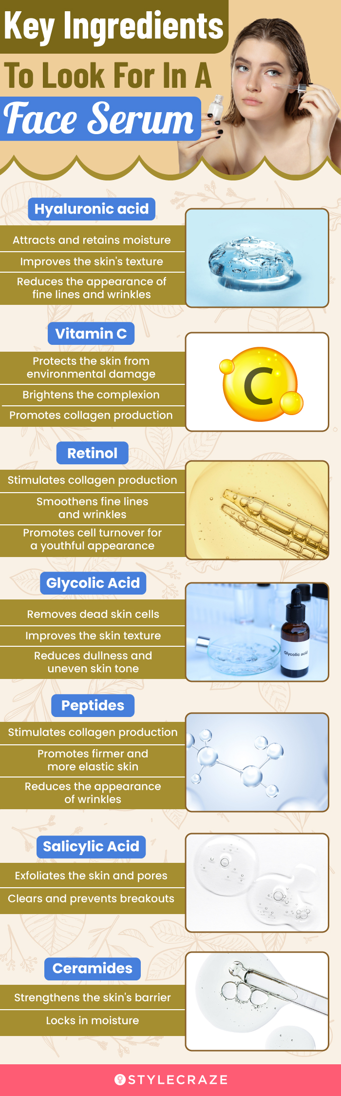 Key Ingredients To Look For In A Face Serum(infographic)