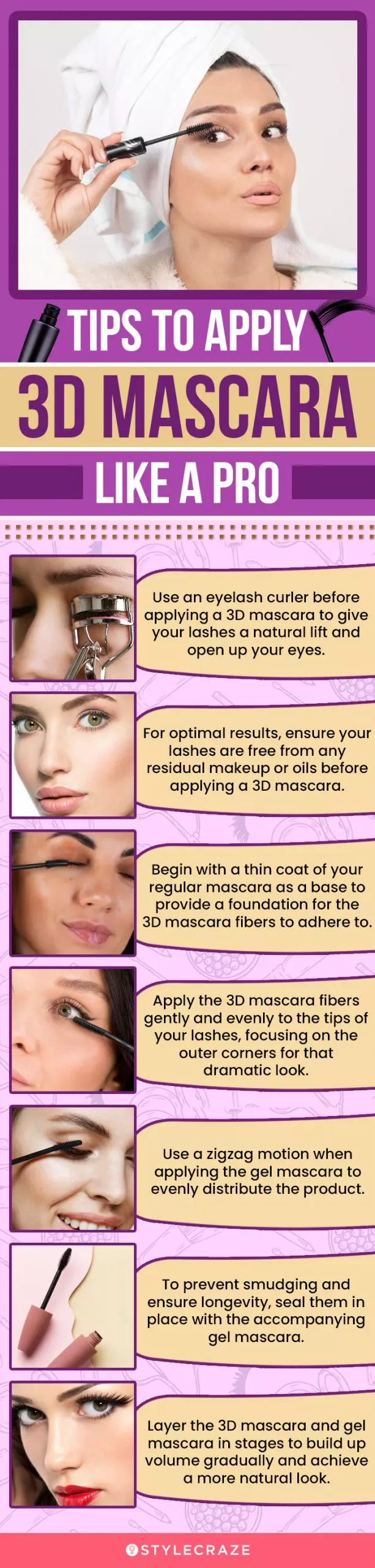 Tips To Apply 3D Mascara Like A Pro (infographic)