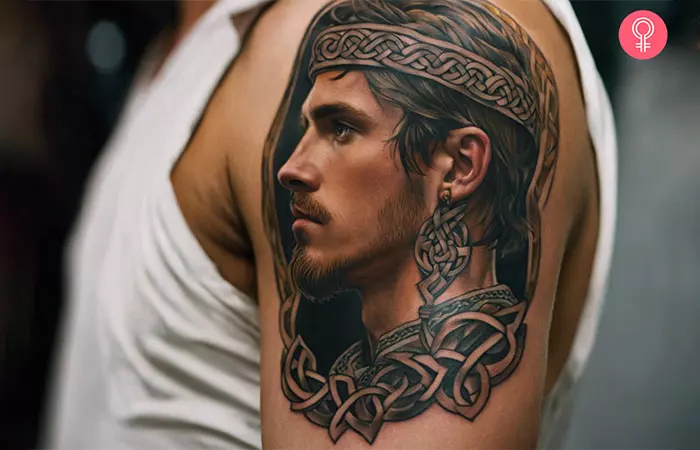 A man sporting a memorial tattoo for his brother on his arm