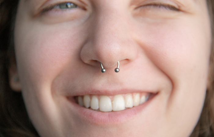 Septum piercing