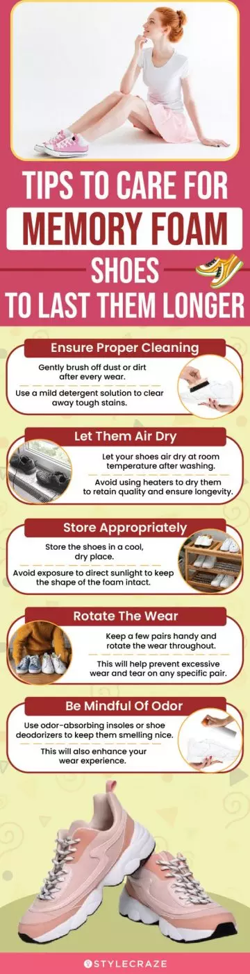 Tips To Care For Memory Foam Shoes To Last Them Longer (infographic)