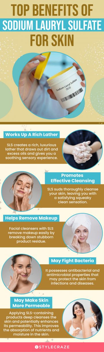 top benefits of sodium lauryl sulfate for skin (infographic)