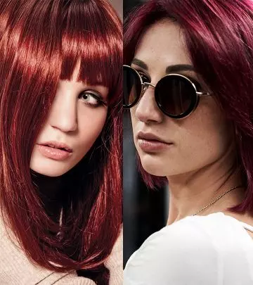 Women with mahogany and burgundy hair colors Image: Shutterstock