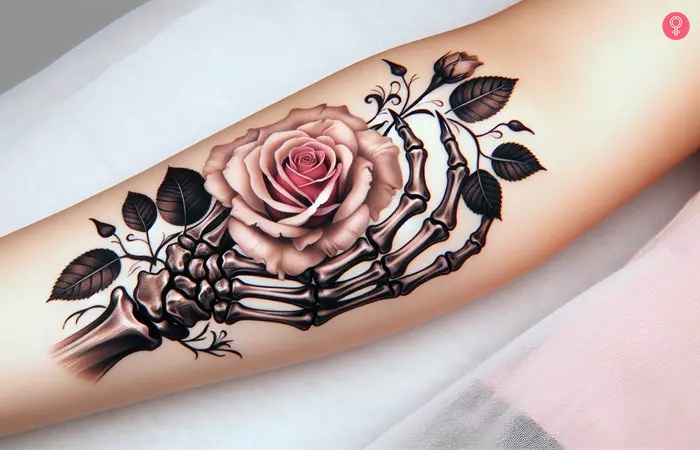1.-Rose-Skeleton-Hand-Tattoo
