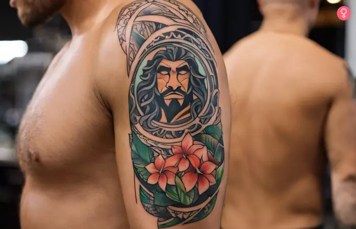 Maui tattoo on the back