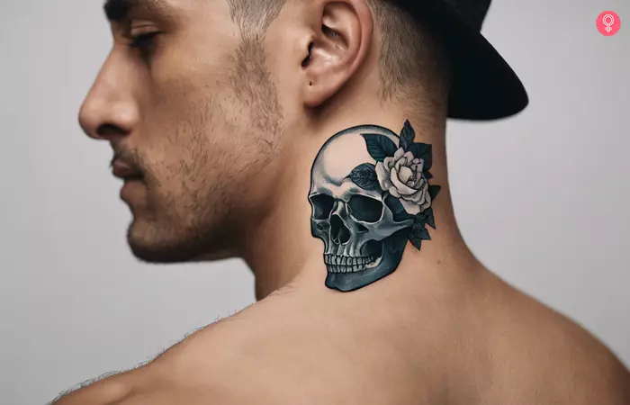 A life and death tattoo on the nape