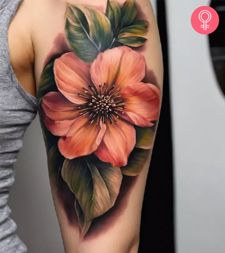 realistic flower tattoo