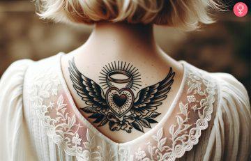 8 Simple Heart With Wings Tattoo Designs