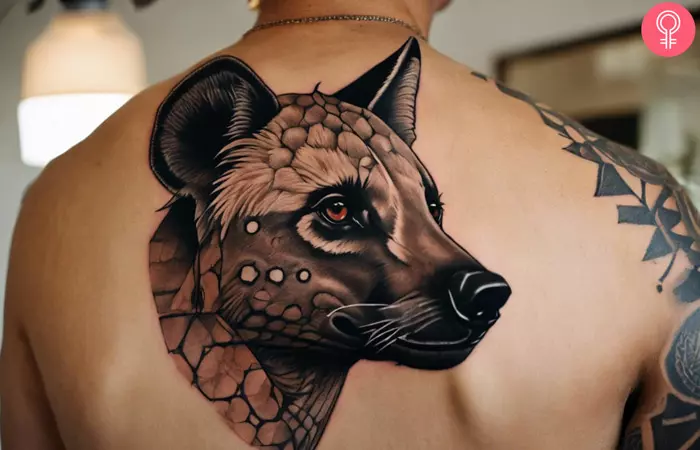 American Traditional Hyena Tattoo