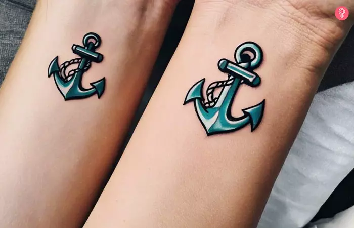 Anchor tattoo for couples