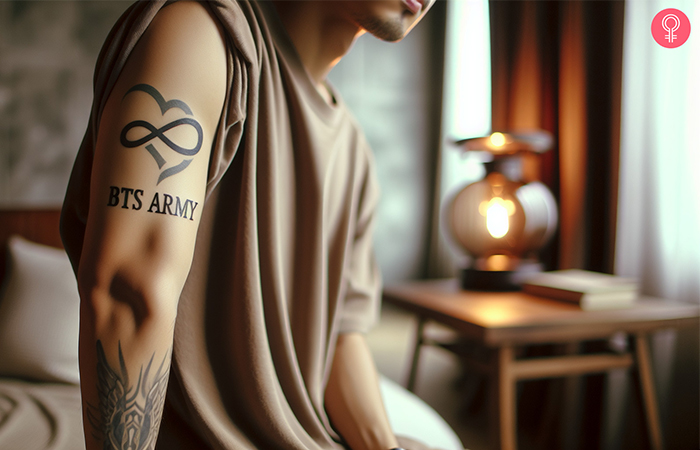 BTS Army infinity loop tattoo