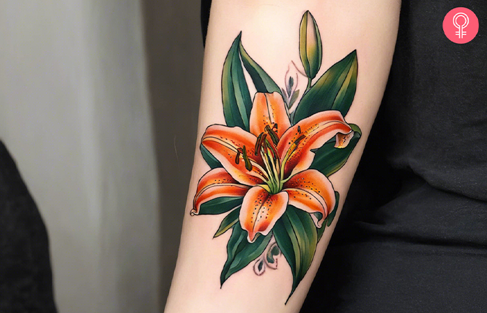 Jungkook Tiger Lily tattoo