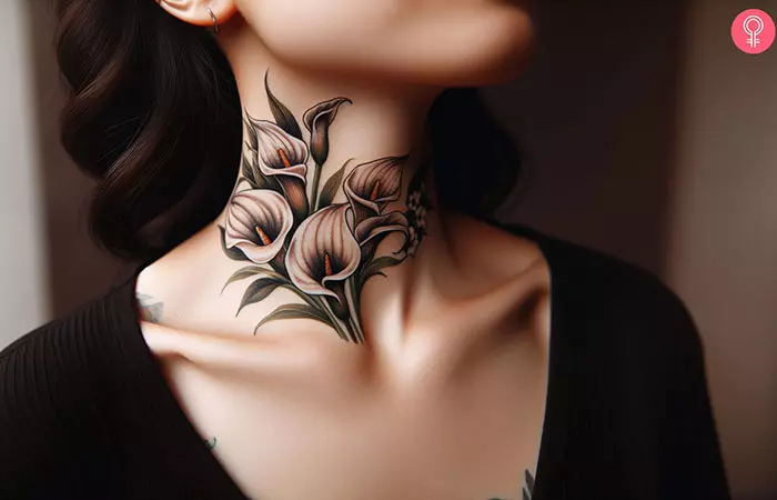 Calla Lily Bouquet Tattoo