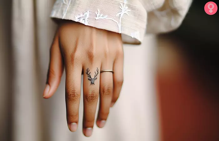 Deer Antler Ring Tattoo
