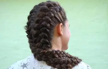 woman with Dutch braids