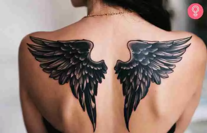 Fallen Angel Tattoo Minimalist