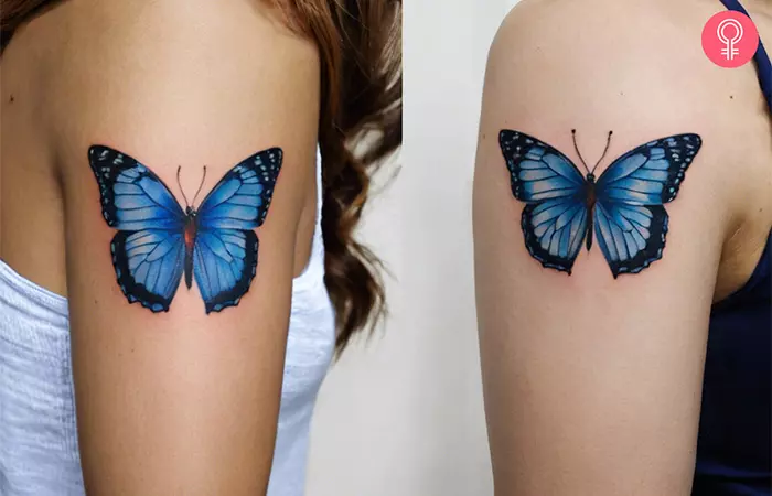 Matching butterflies tattoos