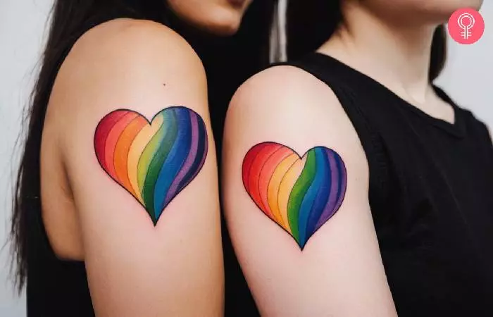 Matching lesbian tattoos