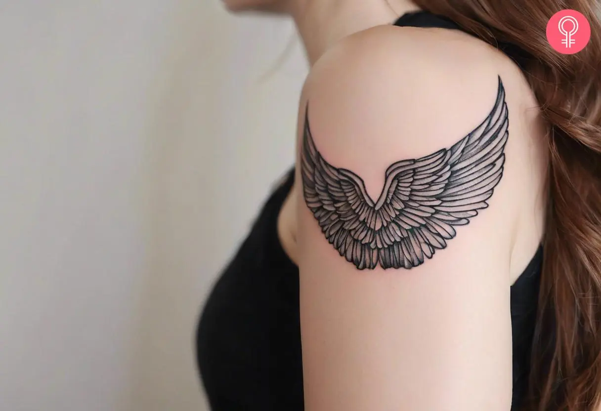 Fallen Angel Tattoo Minimalist