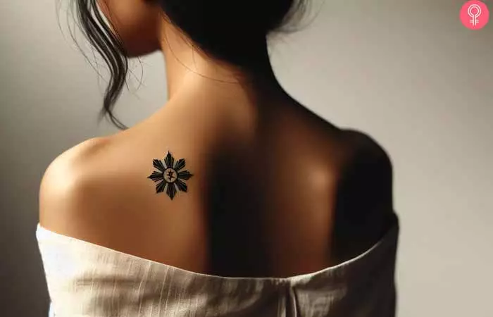 Minimalist Filipino Sun Tattoo