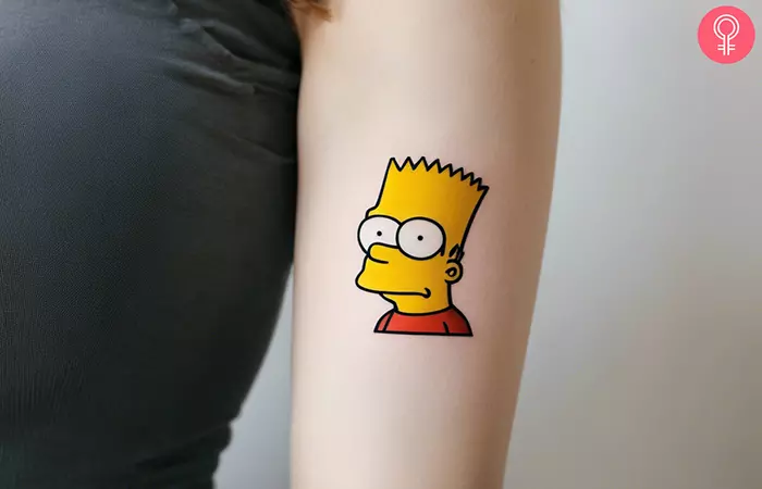 Minimalist Simpsons tattoo