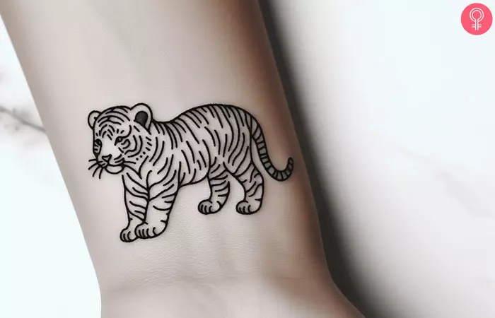 A Tiger Tattoo on the arm