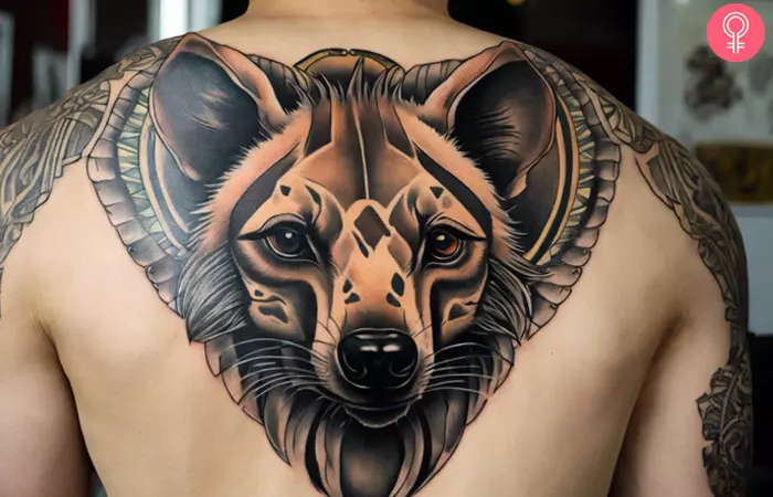 Neo Traditional Hyena Tattoo