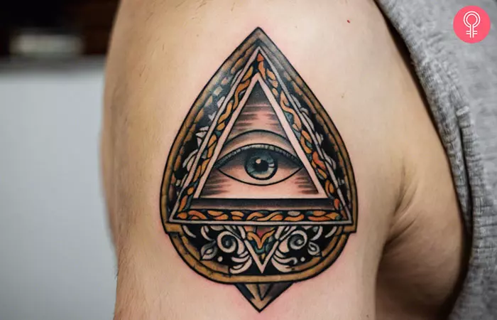 Planchette Tattoo With A Third Eye