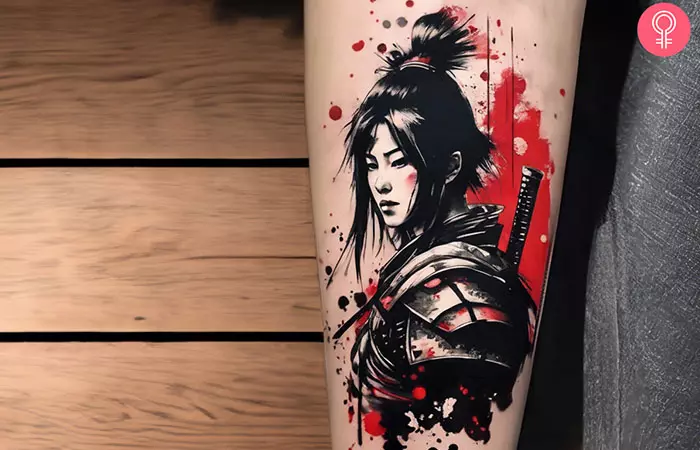 Samurai Trash Polka Tattoo