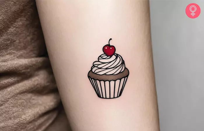Simple Cupcake Tattoo