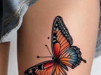 Top 8 Amazing Butterfly Thigh Tattoo Designs