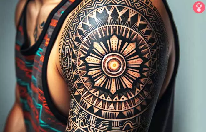 Filipino Sun Tribal Tattoo