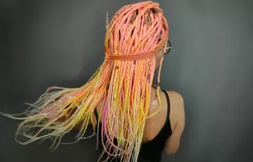 Woman with a signature hair wrap