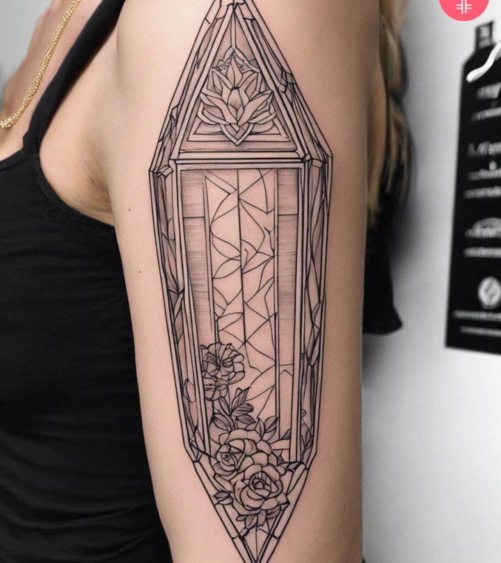 8 Creative Coffin Tattoo Design Ideas For Men And Women A woman with a coffin tattoo