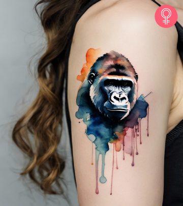 A ship tattoo on the upper arm