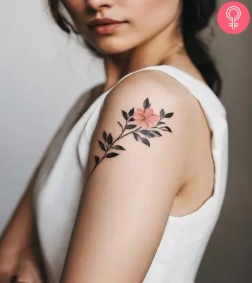 Ivy tattoo on the neck