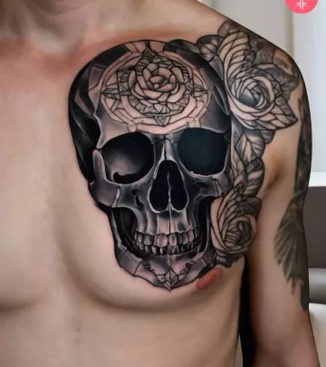 Unleash your inner warrior with eye-catching and bold chest tattoos. 